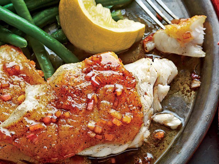 Pan-Seared Grouper with Balsamic Brown Butter Sauce