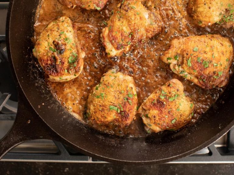 Chicken Thighs with Creamy Mustard Sauce