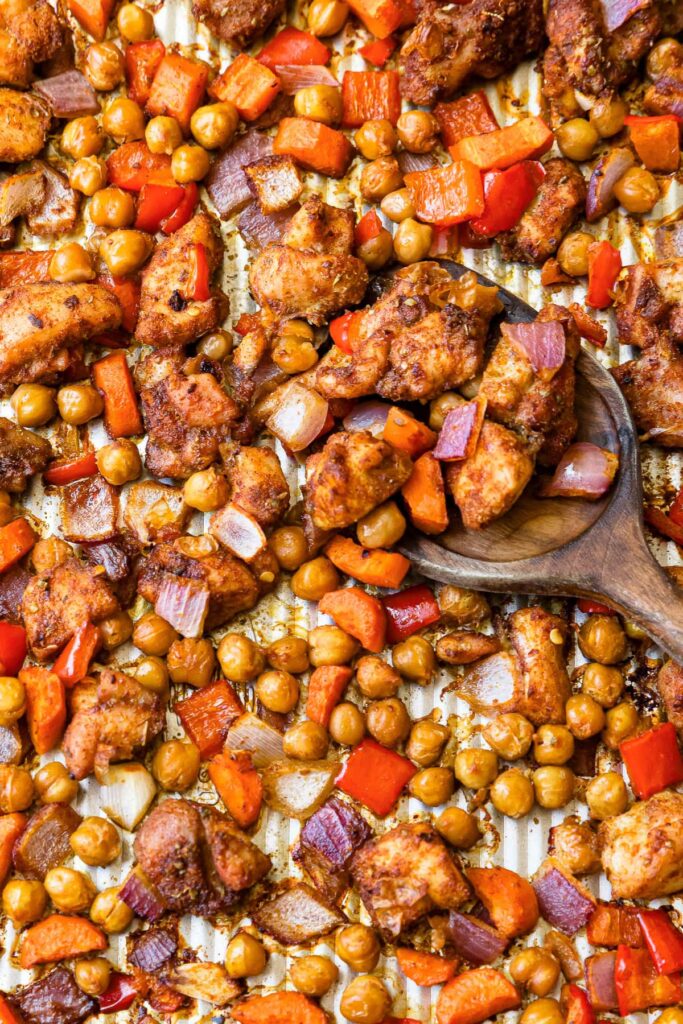 Chicken Shawarma Sheet Pan Dinner