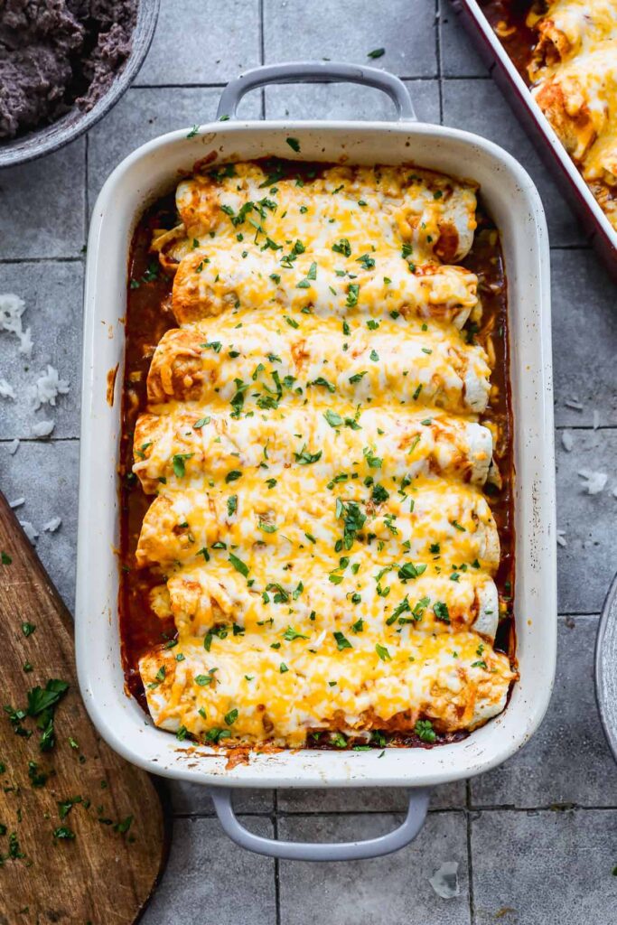 Chicken and Rice Enchiladas