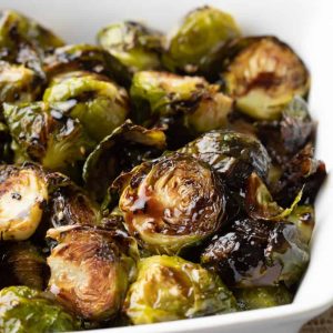Balsamic Glazed Roasted Brussel Sprouts