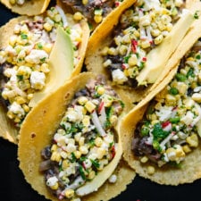Sweet Corn and Black Bean Tacos