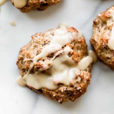 Banana Nut Scones with Maple Glaze