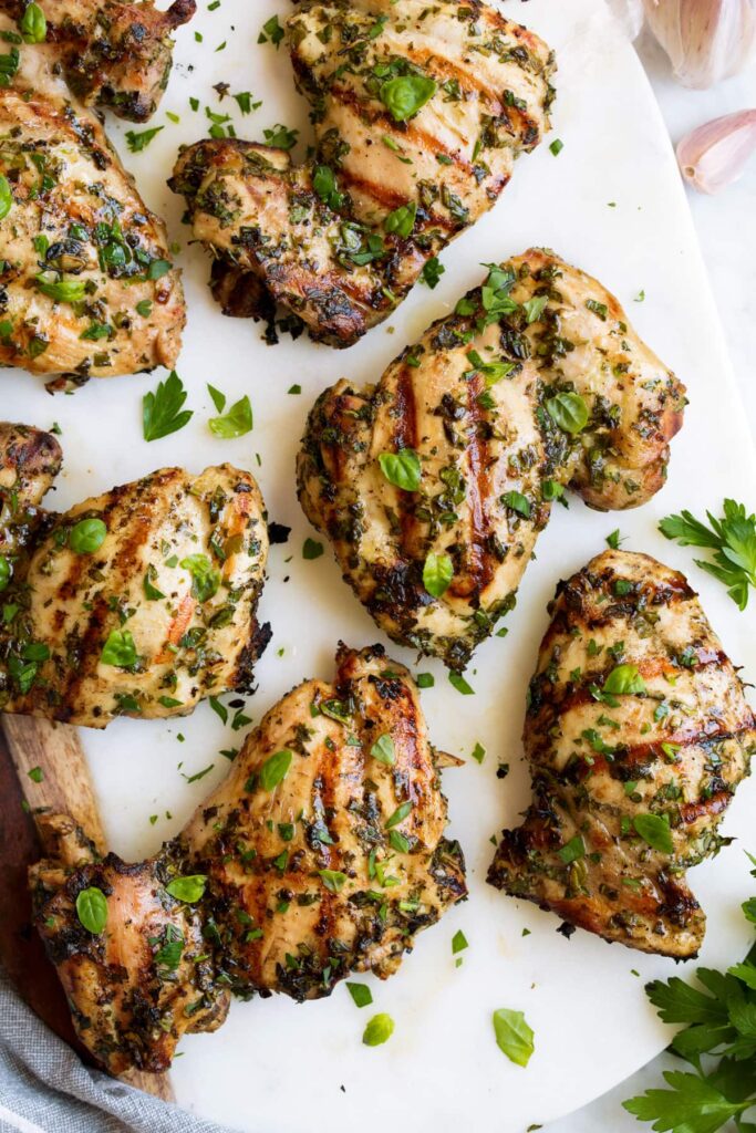 Garlic Herb Grilled Chicken Thighs