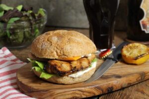 Marinated Grilled Chicken Burgers