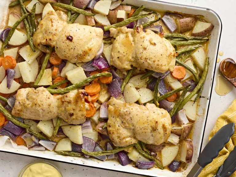 Sheet Pan Honey Mustard Chicken and Veggies