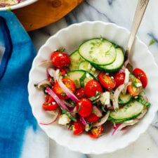 Cucumber Tomato Salad with Greek Dressing